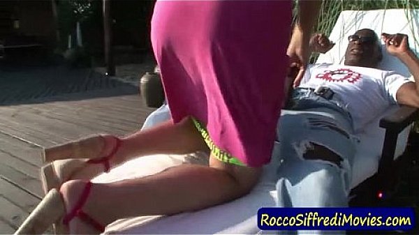 Whore sucks black cock