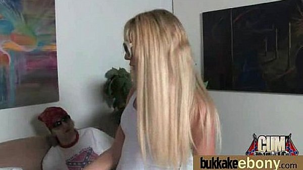 Gorgeous ebony lady sucks white dicks and gangbang fucking 10