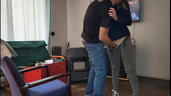 Cheating wife pulls down her pants to get a dick in her pussy