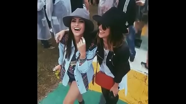 horny brunette loves to show off her curves in videos  