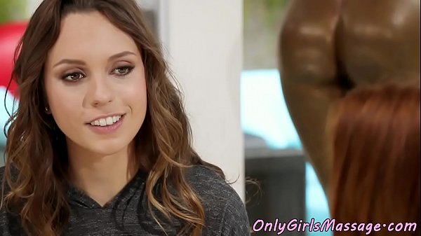 Ginger masseuse licking clients hairy pussy