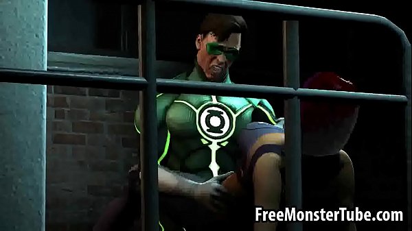 Sexy 3D babe getting fucked hard by the Green Lanternandarchligh-high 2