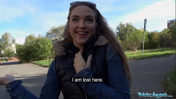 Public Agent she gets fucked next to a lake against a tree