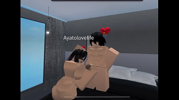 She strokes my cock on roblox