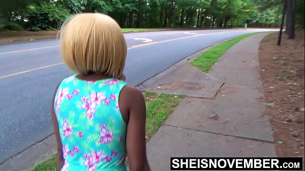 HD I Gave A Scary Kneeling Blowjob In Middle Road Outside To A Stranger, Innocent Whore Cheating on Her Boyfriend, Hot Skinny Black Babe Sheisnovember Flashing Her Shaved Pussy And Big Butt In A Dress, While She Suck Dick By Msnovember