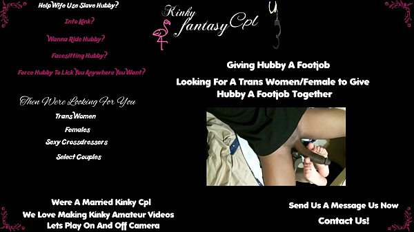 Wife Plays With Hubbys Cock With Her Feet