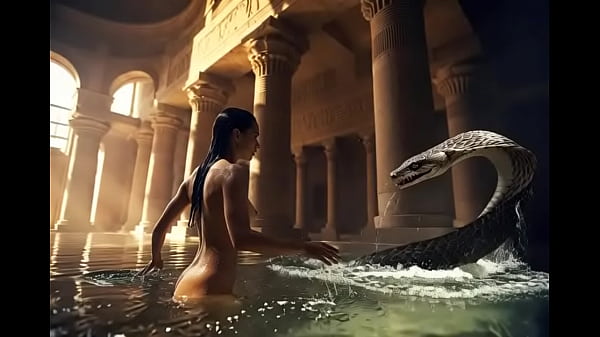 Arqueolooga tomando banho nua  