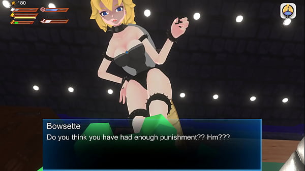 3d Game Femdom University Bowsette Strap on Anal Fuck 