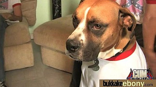 Ebony girl gang banged and covered in cum 12