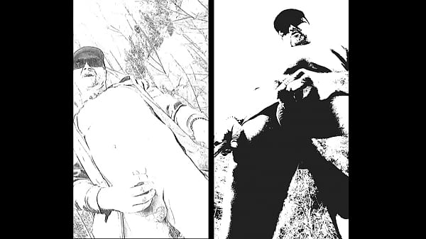 nude dude diptych art  