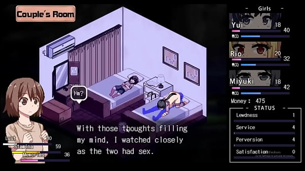 pixel porn, boy wants to fuck his big titted roomates in his summer vacations  