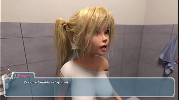 1- ROSIE en el BA&Ntilde;O y entra su PAP&Aacute; y ELLA se ENOJA | Videojuego PORNO | Happy Summer Traducido