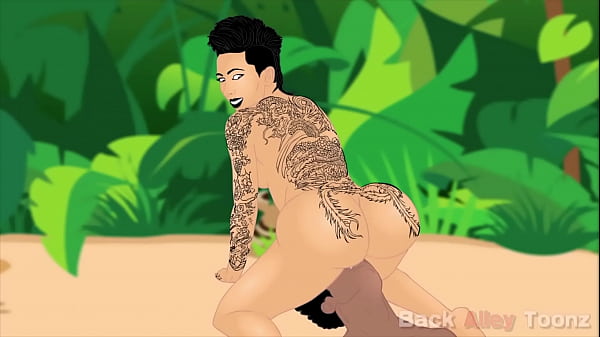 Anal sex animation at its best as bella has some intense interracial sex