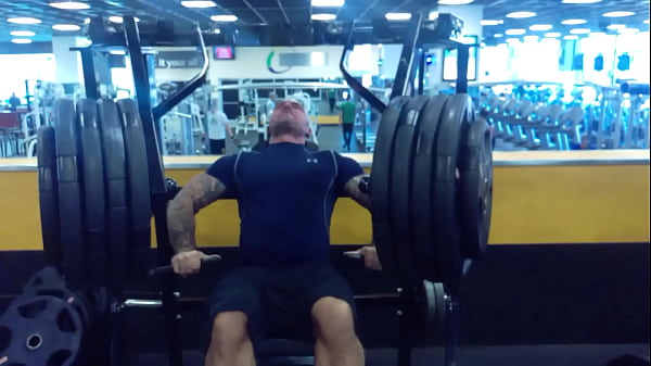 Working out at the gym!