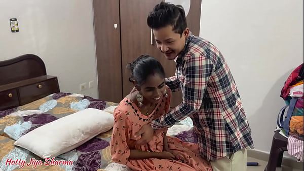 Sister-in-law taking jhadoo in pussy her brother-in-law to kiss her pussy by feeding milk from her big nipples