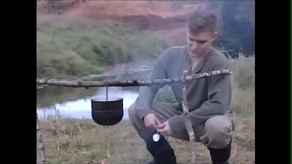 Scene from russian porn movie "neulovimie msiteli". Awesome threesome 1 blonde boy with 3 girls (busty blonde, sly brunnette and teen-like redhead in glasses). He cook on fire, they thank him  