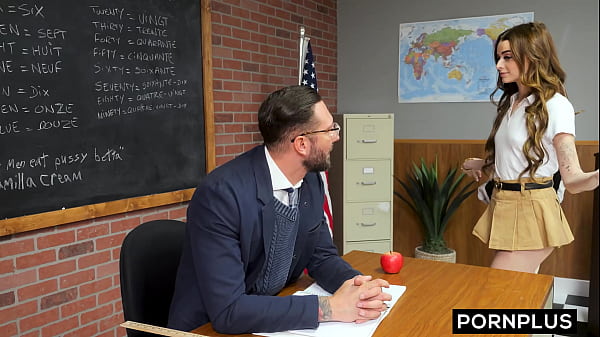 Teacher's Pet Drains Cock For An Easy A