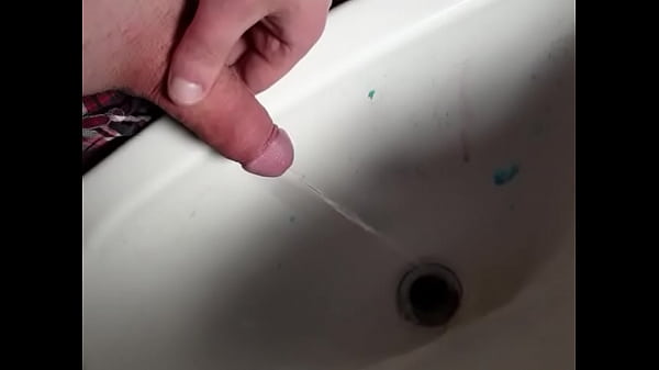 Bigjal peeing in the bathroom sink 1