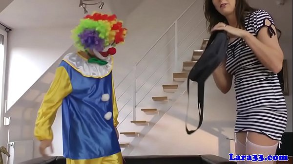 Classy british milf cocksucking clown man