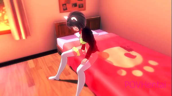 Cat girl gets taken for a ride