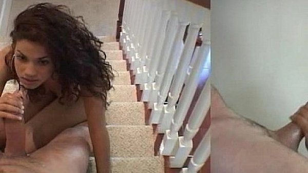 Stunning Latina gives amazing handjob and blowjob