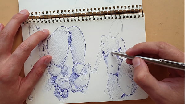 I'll show you how I sketch with a ballpoint pen