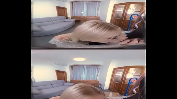 Sultry Cock Sucker: Blonde Russian Babe Swallows Cum in POV