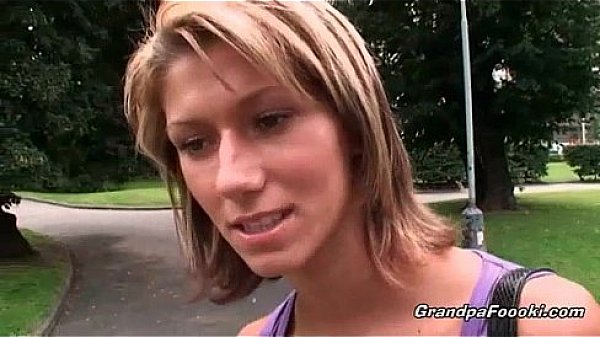 Sexy babe seduces nasty older dude