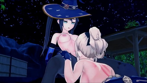 Futa Jean fucks Mona with her girl dick - Trap Hentai.  