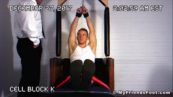 Jock gets tickle tormenting inside the cell  