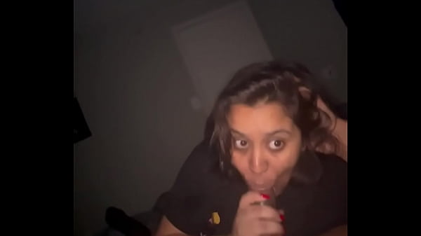 Veronica Swallows A BBC While Watching A Moive  