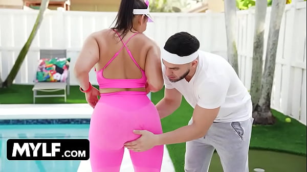 Mylf - Huge Boobed Latina Bounces Her Massive Oiled Up Booty On Lucky Stud In Her Tight Yoga Pants  