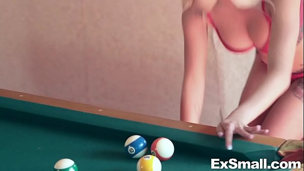 He knows how good at pool he is so he challenges her to a bet that ends in her fucking him.