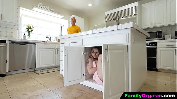 Step Father Crushes his Tiny Booty Stepdaughter at Morning