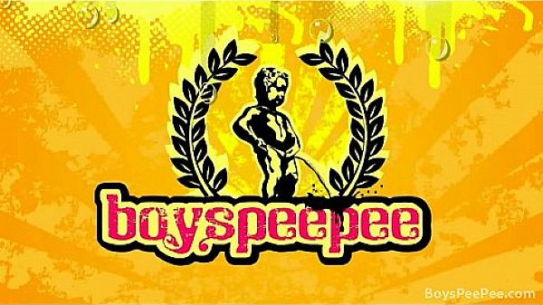 Blond twink getting pissed on by two friends