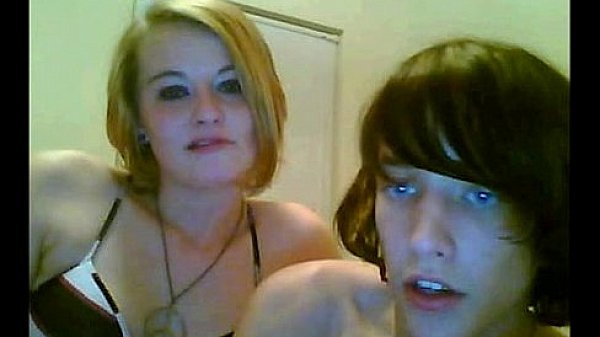 Hot girl gives her cute emo teen boyfriend a blowjob  