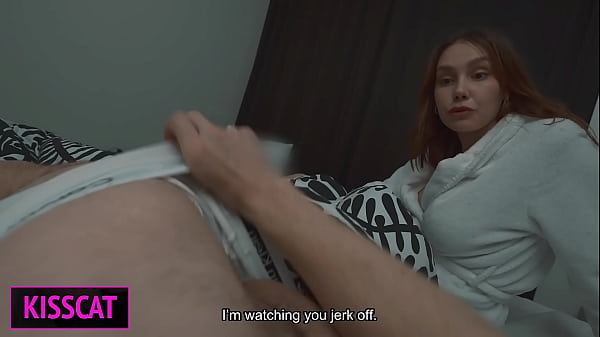 Taboo Fantasy Turns Real? Step mom Helps Step son in Share Bed with Hand, but Fills Pussy with Cum