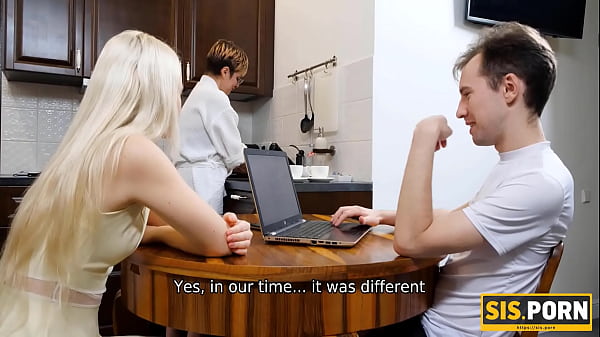 SISPORN. Dinner with mom makes stepsiblings in the mood for quick sex  