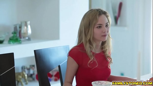 Petite blonde Angel Smalls up stepbro for some quickie  