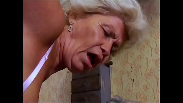 Hot blonde granny Francsina rides a hard cock and then gets a warm facial