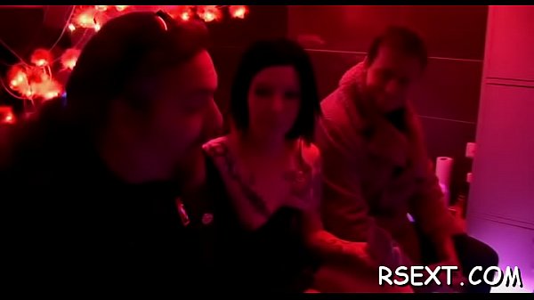 Darksome angel sucks a big pole