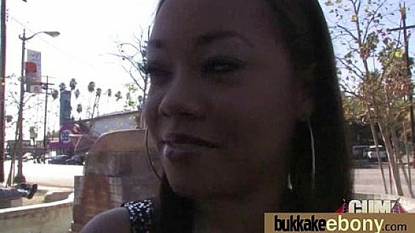 Huge cocks cover their black face in cum 9