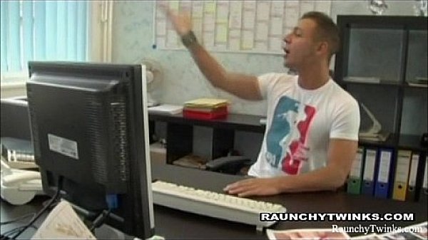 Two Horny Twinks Office Break Ass Fucking