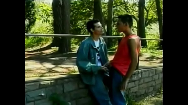 Sexy stud bones ass and get cock sucked then jizzes on guy on the ground 