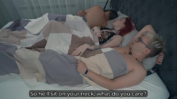 Step Mom Seduces Step Son in Stormy Bed Share&mdash;Husband Watches Creampie!