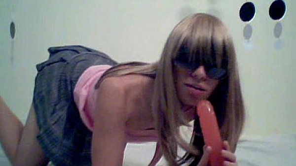 Shemale Coed Sucks on Cam!