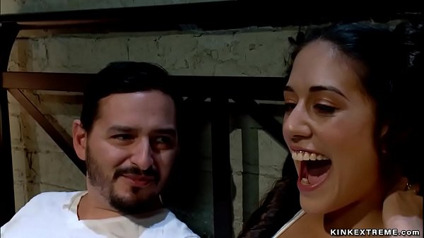 Big boobs MILF Lyla Storm ties her husbands accountant Lea Lexis and spanks her hot ass then with strap on cock fucks her while her hisband s.