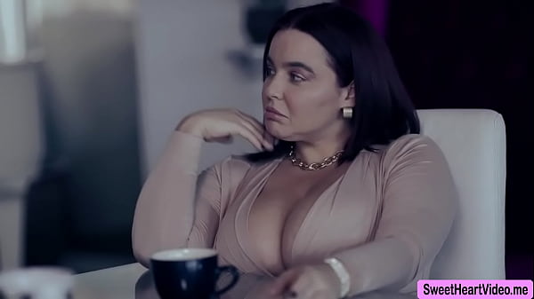 Three busty MILFs Natasha Nice, Kenzie Taylor and Rachael Cavalli are on the bed kissing each other passionately