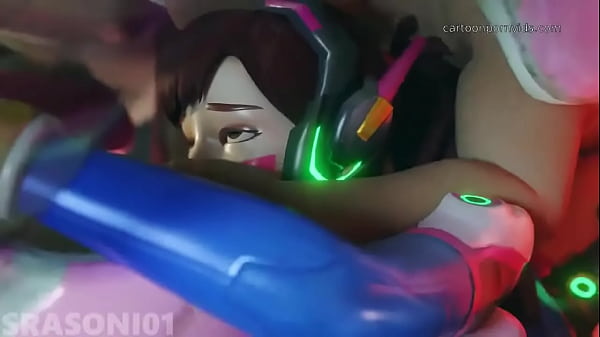 Dva pushed againt mecha against her pussy