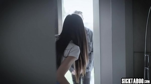 Bad small tits tattooed young girl fucked by a partner  